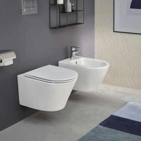 Pack WC suspendu sans bride JACOB DELAFON Rodin+ avec bâti-support