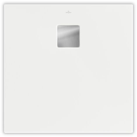 Receveur antidérapant 90 x 90 VILLEROY ET BOCH Planeo acrylique carré stone white (1/4)
