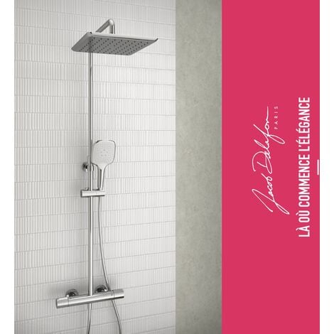 Colonne de douche thermostatique JACOB DELAFON Emma chromé
