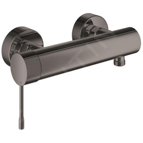 Grohe – Mitigeur de douche encastré – Montage mural apparent – Finition Hard Graphite – Levier métallique – Cartouche céramique 35 mm avec limiteur