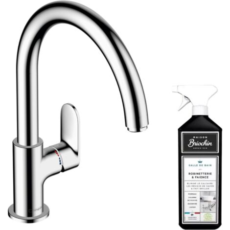 Robinet de cuisine HANSGROHE Vernis Blend M35 210 chromé + nettoyant Briochin (1/3)