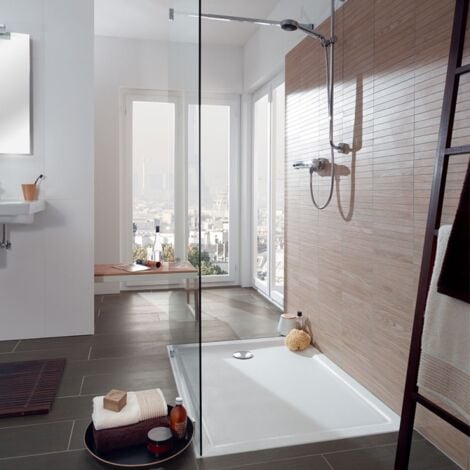 Receveur de douche antidérapant 120 x 80 VILLEROY ET BOCH Lifetime Plus Cerasoft céramique blanc