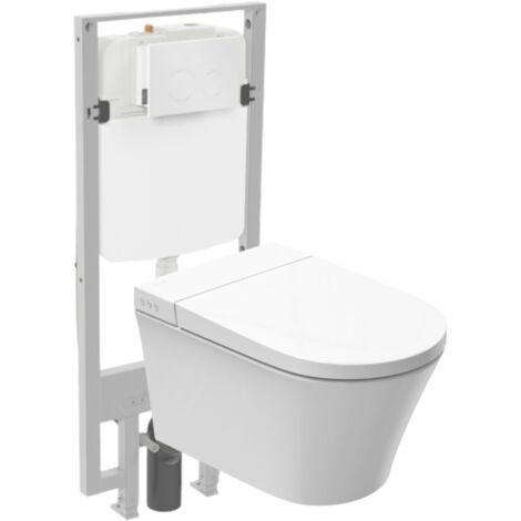 Pack WC lavant sans bride JACOB DELAFON Seine avec télécommande + bâti support (1/5)
