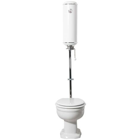 Griffon – WC à poser avec bride – Cuvette horizontale en céramique – Abattant frein de chute – Économie d'eau jusqu'à 70% – Dimensions 68,5x39,1x35,5cm