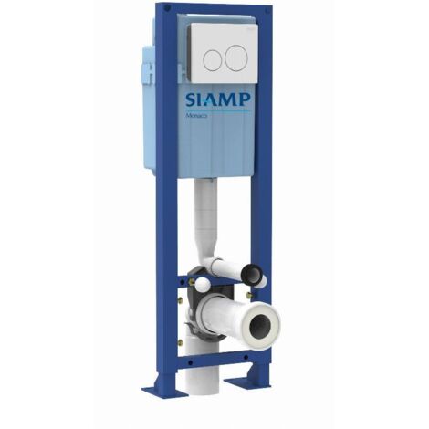 Siamp – Bâti support WC suspendu autoportant – Hauteur réglable 1100-1300mm – Charge max 400kg – Réservoir 3/6L avec mécanisme silencieux