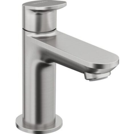 Robinet lave-mains eau froide DURAVIT Wave inox brossé (1/4)