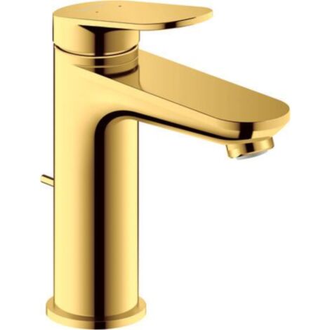 Duravit – Mitigeur de lavabo rond doré poli – Mousseur EasyClean – Débit 5 l/min – Installation sur plage – Cartouche céramique (1/6)