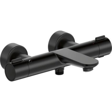 Mitigeur bain douche thermostatique DURAVIT Wave noir mat (1/4)