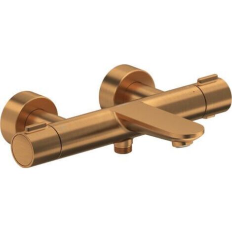 Duravit – Mitigeur thermostatique de baignoire – Finition bronze brossé – Débit 25 l/min – Technologie AirPlus – Butée de sécurité 38°C