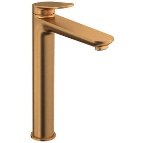 Duravit – Mitigeur de lavabo en laiton bronze brossé – Bec surélevé 176 mm – Technologie AirPlus pour jet d'eau enrichi – WA1040002004