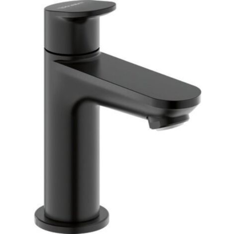 Robinet lave-mains eau froide DURAVIT Wave noir mat (1/4)