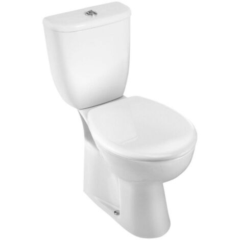Jacob Delafon – WC japonais lavant à poser sortie verticale – Économie d'eau 3/6 L – Dimensions compactes 66 x 35,5 cm – Céramique blanche brillante