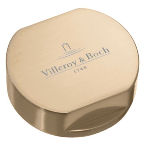 Bouton pour mécanisme 2 cuves, VILLEROY & BOCH en acier inoxydable finition or mat
