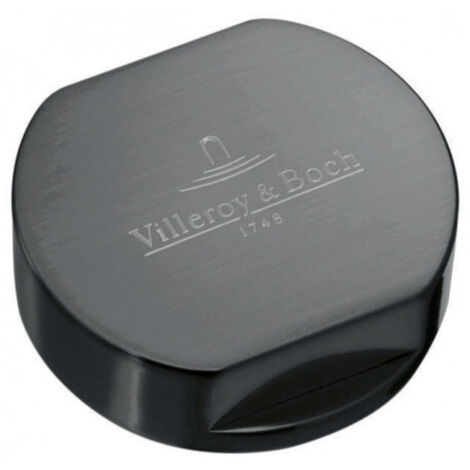 Bouton pour mécanisme 2 cuves, VILLEROY & BOCH en acier inoxydable finition anthracite