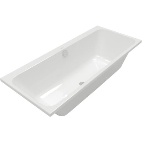 Villeroy & Boch – Baignoire droite 180 x 80 cm – Acrylique blanc – Écoulement central pour 2 personnes – Classe antidérapante A – Installation flexible (1/5)