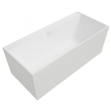 Villeroy & Boch – Baignoire droite 170 x 75 cm – Acrylique blanc mat – Évacuation centrale avec trop-plein intégré – Surface antidérapante Classe A
