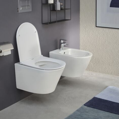 Pack WC suspendu sans bride JACOB DELAFON Rodin+ avec abattant