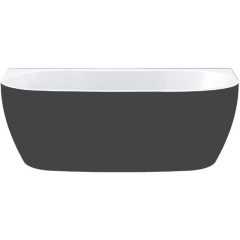 Baignoire semi îlot murale 170 x 75 LEDA Greta monoline noir (1/3)