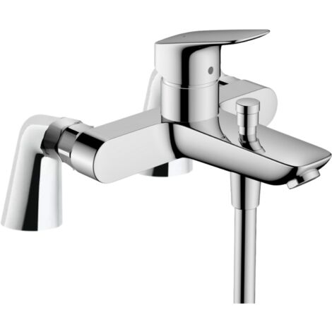Hansgrohe – Mitigeur de baignoire mécanique – Finition chrome – Entraxe 150 mm ± 12 mm – Débit 20 l/min – Cartouche céramique – Limiteur de température