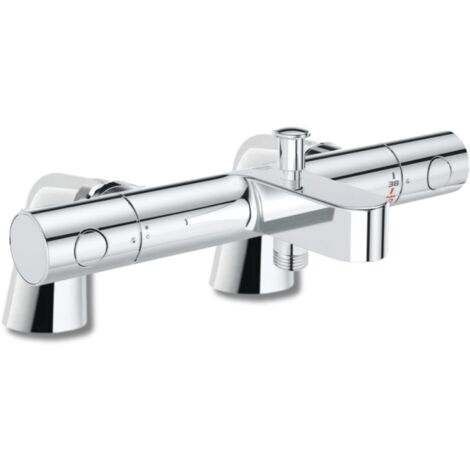 Grohe – Mitigeur baignoire thermostatique – Finition chrome éclatant – Technologie TurboStat pour température constante – Poignées ergonomiques (1/5)