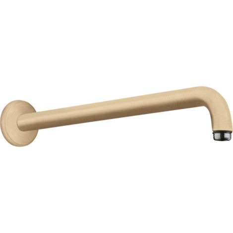 Hansgrohe – Bras de douche 39 cm – Installation apparente – Finition bronze brossé – Modèle angle 90° – Raccordement G 1/2