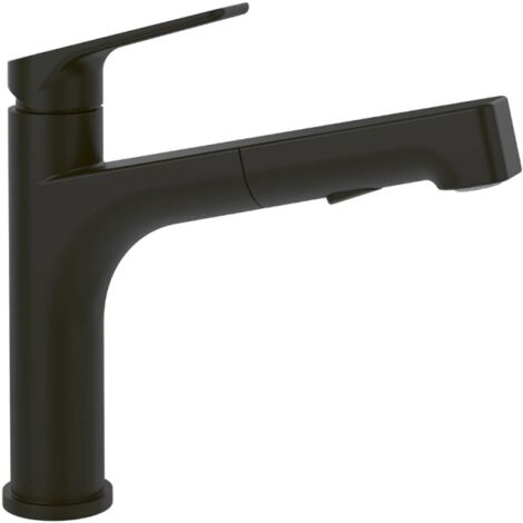 Villeroy & Boch Junis - Mitigeur d'évier avec douchette extractible, noir mat 92820006 (1/5)