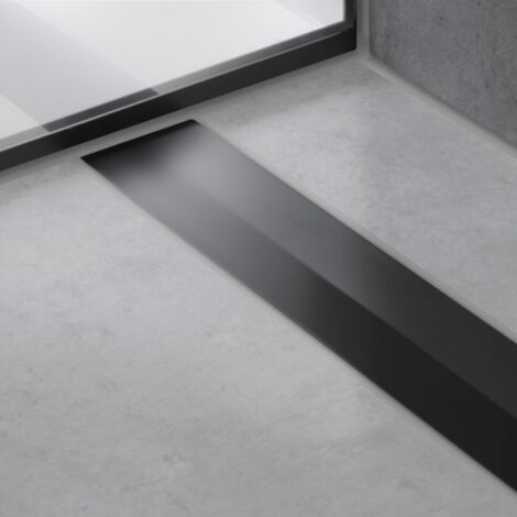 Caniveau de douche HANSGROHE RainDrain Flex 80 Noir mat + Corps ...