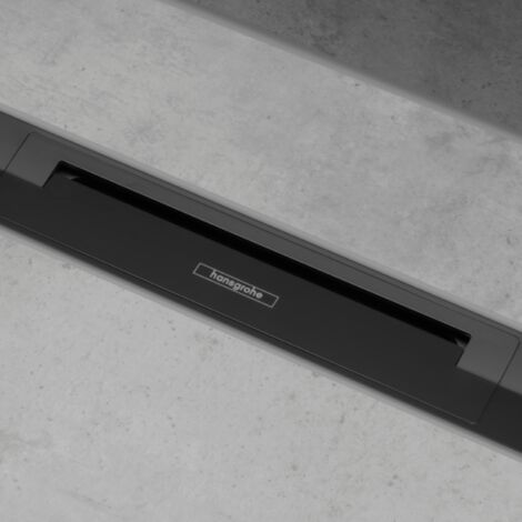 Caniveau de douche HANSGROHE RainDrain Flex 80 Noir mat + Corps ...
