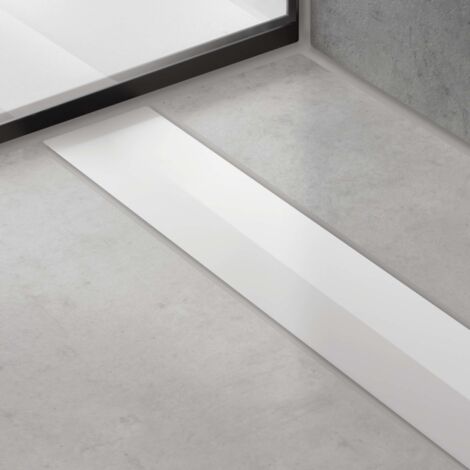 Caniveau de douche HANSGROHE RainDrain Flex 80 Blanc mat + Corps ...