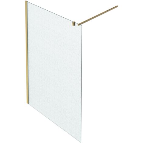 Paroi de douche JACOB DELAFON Contra textile 140cm + kit profilé Laiton brossé (1/5)