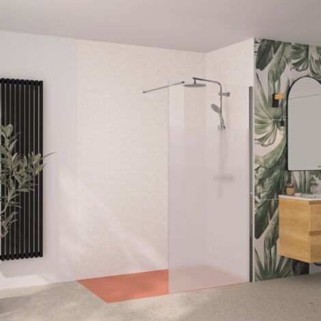 Paroi de douche KINEDO Solo 6+ sérigraphie Cosmos XL 100cm profilé Chromé (1/3)