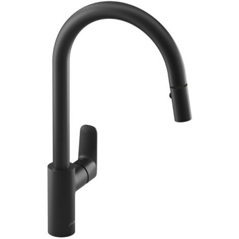 Robinet cuisine avec douchette extractible JACOB DELAFON July+ noir mat
