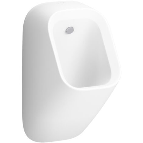 VidaXL Urinoir Suspendu Céramique Noir Avec Valve De Chasse - Design Moderne Salle De Bain