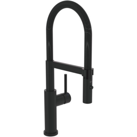 Villeroy & Boch Steel Expert 2.0 - Mitigeur d'évier avec bras flexible et douchette, noir mat 92800006 (1/5)