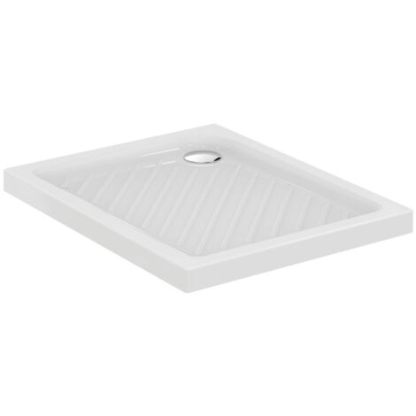 Porcher – Receveur de douche à poser carré 80 x 80 cm – Céramique grès fin – 3 faces émaillées – Finition blanche brillante – Certifié NF (1/4)