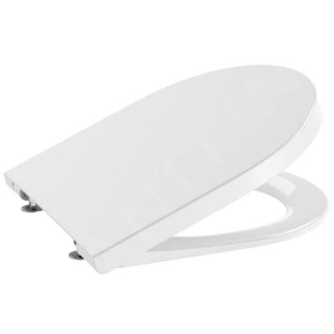 Roca – Abattant WC rond SlowClose en Supralit antibactérien – Fixation rapide 200mm – Dimensions 415x370mm – A80152C00B