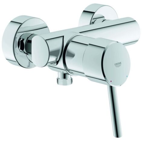 Mitigeur de douche monocommande mural chrome – Finition GROHE StarLight – Technologie SilkMove – Débit réglable – 32210001 (1/5)