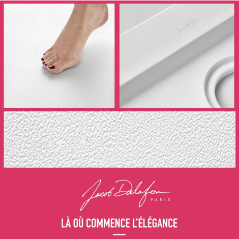 Receveur douche antidérapant JACOB DELAFON Flight carré extra-plat 80 x 80