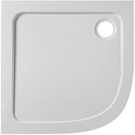 Jacob Delafon – Receveur de douche quart de rond extra plat 80x80cm – Résine bi-composants – Antibactérien – Installation surélevée ou encastrée (1/3)