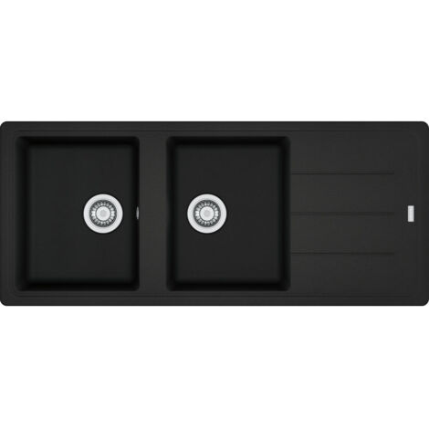 Évier Basis Fragranit BFG 621 - noir mat - manuel - 1160 x 500 x 200 mm (sous-meuble 80 cm) - Franke