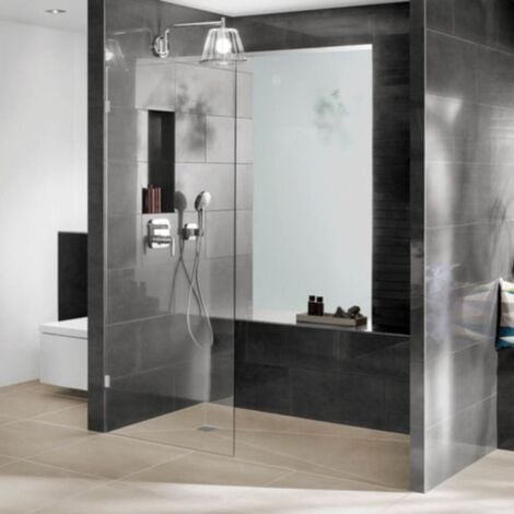 Receveur de douche à carreler 140 x 90 WEDI Fundo Primo rectangle écoulement excentré + bonde horizontale + kit d'étanchéité