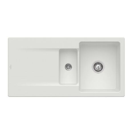 Evier 1 bac 1/2 VILLEROY ET BOCH Siluet 60 R Steam CeramicPlus (1/2)