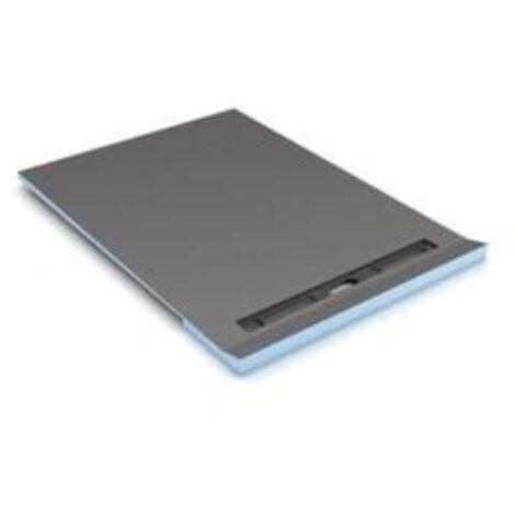 Wedi – Receveur de douche à carreler 120 x 120 cm – Écoulement linéaire pour plancher bois – 25 mm d'épaisseur – 100% étanche (1/6)