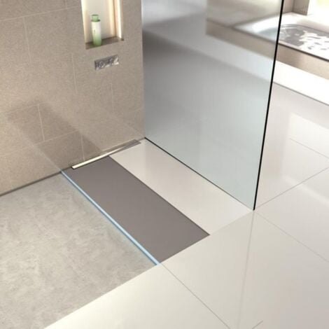 Receveur à carreler WEDI Fundo Riolito Neo + barrette de finition + bonde horizontal + kit d'étanchéité 90 x 90 cm 120 x 80
