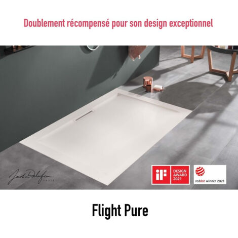 Receveur de douche 100 x 80 JACOB DELAFON Flight Pure rectangle blanc