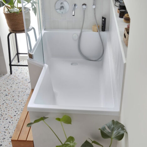 Baignoire bain douche JACOB DELAFON Neo, version gauche Blanc brillant 180 x 70/90