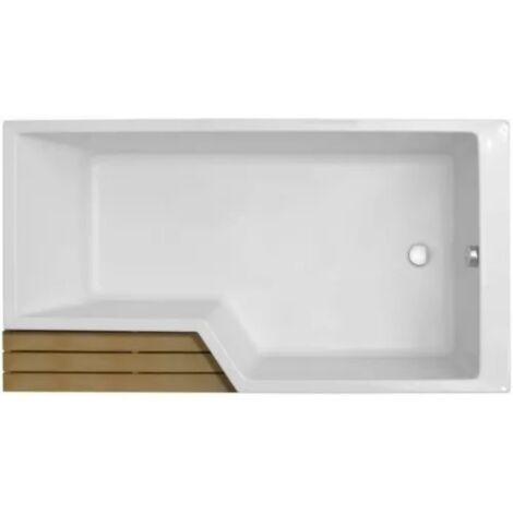 Baignoire bain douche JACOB DELAFON Neo, version droite Blanc brillant 180 x 70/90