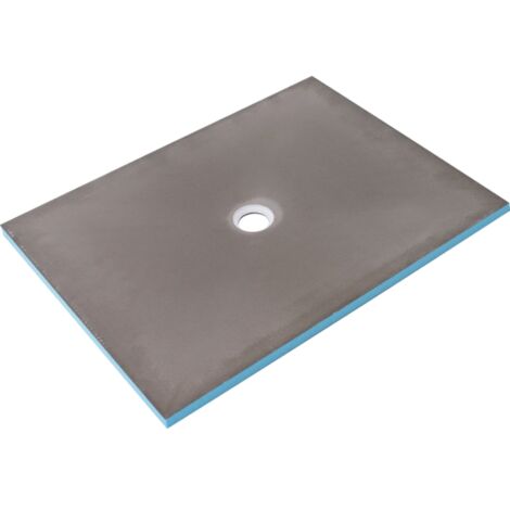 Wedi – Receveur de douche à poser 140 x 100 cm – Rectangulaire extra-plat 4 cm – Écoulement centré – Mousse de polystyrène renforcée
