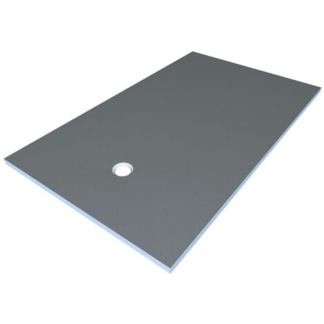 Wedi – Receveur de douche à carreler 160 x 100 cm – Écoulement excentré – Extra-plat 4 cm – Étanchéité 100% – Installation facile sur chape ou bois