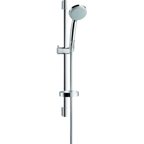 hansgrohe Croma 100 Set de douche Vario avec barre Unica'C 65 cm et porte-savon Chromé